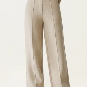 OGL FuzzLuxe Straight Leg Pants - Heather Beige